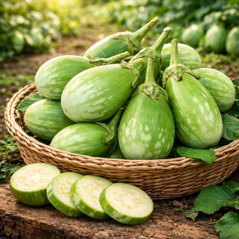 Long Ravayya Fresh Ravayya Brinjal / रवैया बैंगन / રવૈયા રીંગણા – Tender, Purple ...